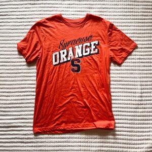 Syracuse Orange T Shirt Mens Large NCAA Graphic Tee Bright Orange College Shirt